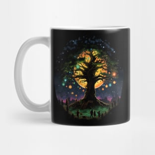 The Party Tree by Night - Whimsical - Fantasy Mug